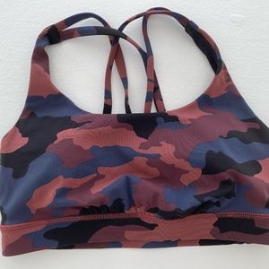 Lululemon Sports Bra Size 6 Red Camo